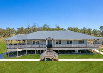 Condamine River Rd, 10 (1) | Freeman Quality Builder Warwick QLD Rural contemporary home exterior with pitched roof and open grassy landscape.
